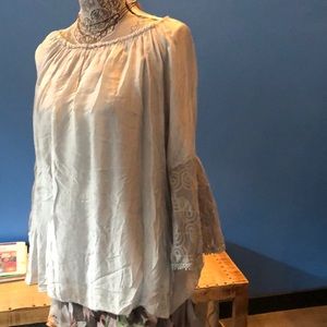 Tempo Paris silk grey shirt